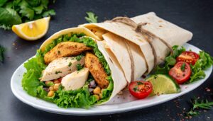 Wrap de Frango e Hummus