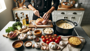 frango cremoso ao alho