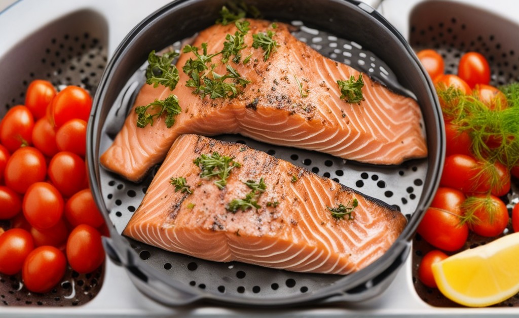 Salmão na Air Fryer